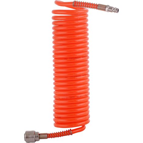 Tubo flessibile a spirale da 10 m, tubo pneumatico 6,5x10 mm per compressore da 10 bar (1/5)