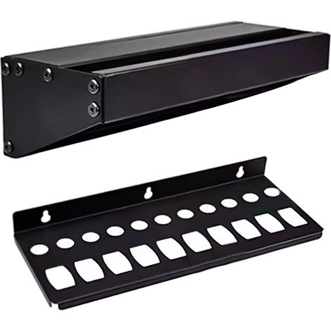 2 Pièces Support à Outils Mural, Support à Pinces à 21 Trous, Peut Accueillir une Variété de Pinces, Support à Marteaux Pouvant Stocker 6 à 10 Pièces, Adapté aux Ateliers, Hangars (Noir)