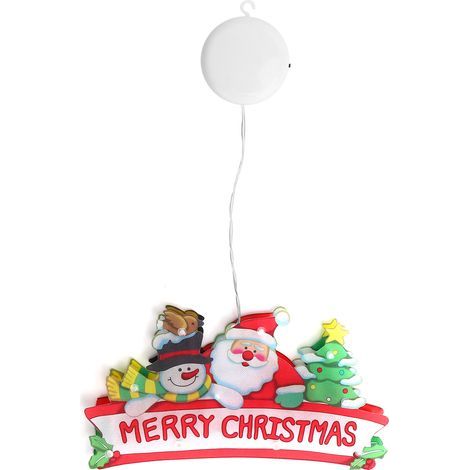Décorations de Noël lumineuses LED à ventouse pour fenêtre, guirlandes suspendues pour magasin de Noël (1/5)