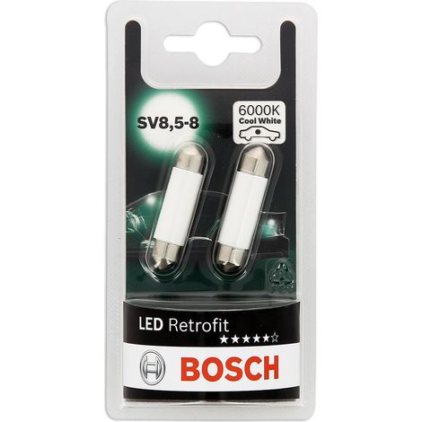 BOSCH 2 ampoules Sof.10W Leds Retrofit SV8.5-8 Navette