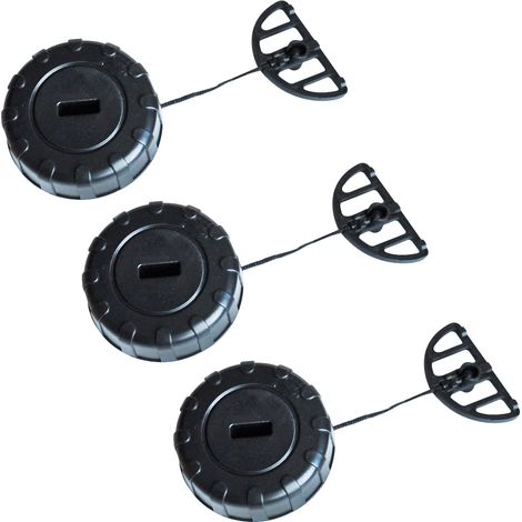 Tapón Depósito Gasolina - Tapón Depósito Aceite - Nylon Reforzado - Compatible con Motosierras Stihl 017 018 MS170 MS180 - Pack de 2 (1/5)