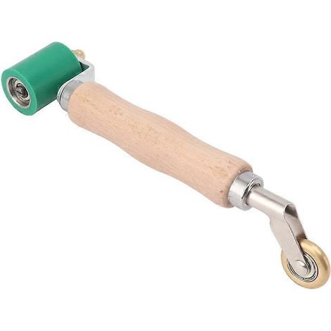 Rouleau à papier peint 40 mm, rouleau à joints en acier, manche en bois, rouleau à joints en silicone, double usage, roue en laiton pour P (1/5)