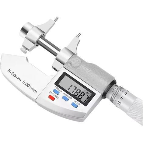 Micromètre Pied à coulisse micrométrique numérique étanche IP65 5-30/25-50 mm 0,001 mm Outils de mesure de pied à coulisse micrométrique numérique électronique(5-30MM)
