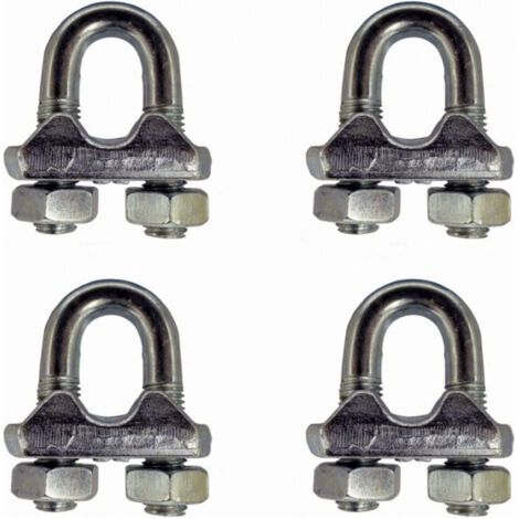 Lot De 4 Pinces D'arrêt Pour Corde De Serre 10mm En Acier Inoxydable