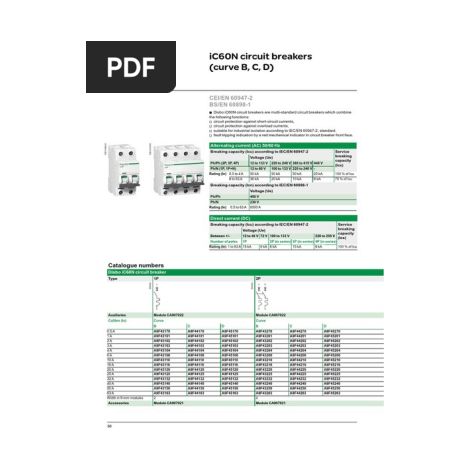 iC60N 4P D 32A , D 25A , D 20A , D 10A SCHNEIDER A9F45432 A9F45425 A9F45420