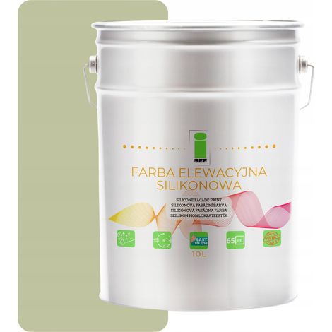 Pintura de silicona para fachadas, verde pistacho claro, 10 l (1/5)