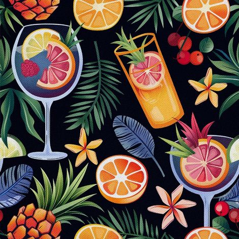 TISSUS DÉCORATIFS D'EXTÉRIEUR OXFORD - Motif Cocktail DX8501 (1/5)