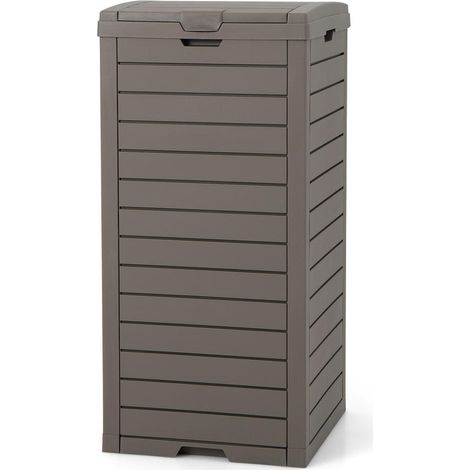 Gestion propre des déchets, poubelle extérieure 31 gallons avec couvercle et poignée, pour patio, jardin ou intérieur (1/5)