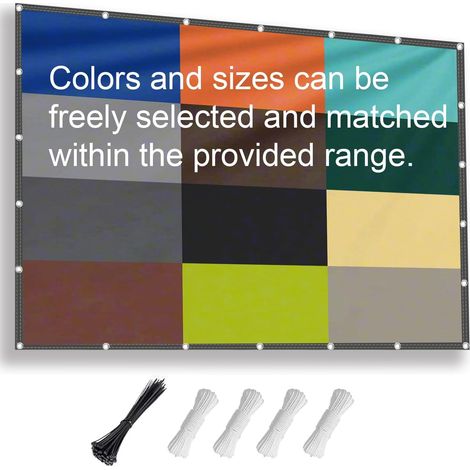 Voile d'ombrage rectangulaire imperméable 1.5x2M, Toile d'ombrage UV Protection à 95%, Voiles d'ombrage avec œillets, Cordons pour Patio, pergola, Jardin extérieur, Gris Clair