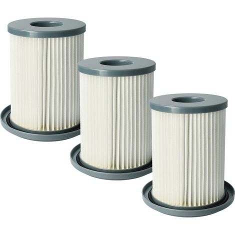 vhbw 3x Filtro compatible con Philips FC8733/01, FC8734/01, FC8734/02, FC8732/02, FC8736/01 aspiradora - filtro Hepa blanco gris oscuro (1/4)