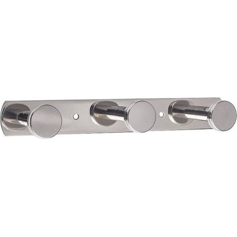 Appendiabiti da parete con ganci per asciugamani, 3 ganci, ganci a vite per montaggio a parete in acciaio inox 304, portasciugamani per bagno e cucina, cromo spazzolato (1/4)