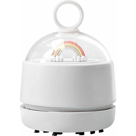 Aspirapolvere da scrivania, mini aspirapolvere USB, mini aspirapolvere portatile da scrivania, per la pulizia di laptop, tastiera, tavolo, casa, ufficio, auto, bianco (1/5)
