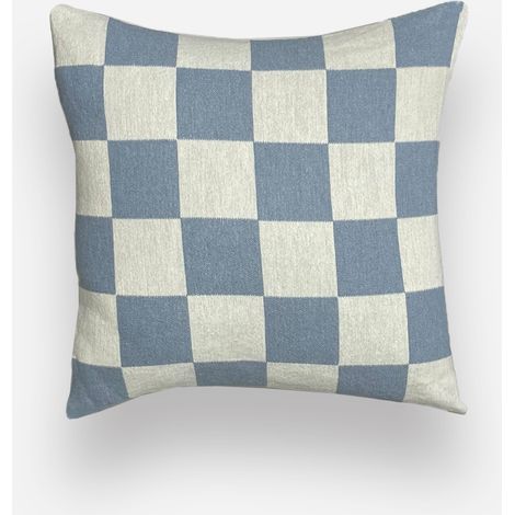 Almohada azul de ajedrez (1/4)