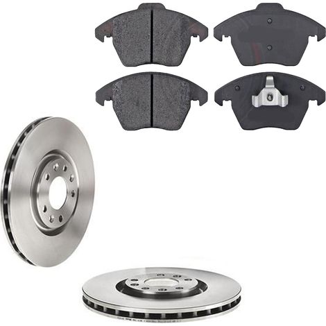 KIT FRENI ANTERIORI compatibile con PEUGEOT RCZ - DISCHI + PASTIGLIE OEM: P 61 076 / 18244 /SOSTITUZIONE DIRETTA/BASSA POLVERE/SILENZIOSO