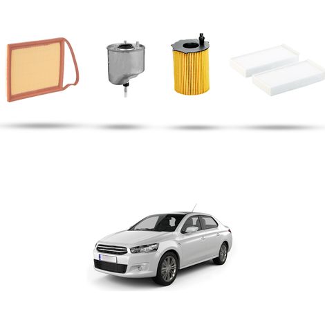 Kit tagliando 4 filtri compatibile con Citroen C-Elysee 1.6 hdi 68kw dal 2013 (1/5)