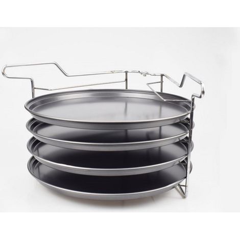 5-tlg. XL Pizza Backset Backblech Pizzableck Pizza Backset Blech Set Flammenkuchen