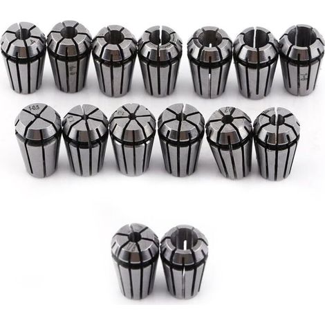 15Pcs Set Er11 Pince à Ressort serrage pour CNC outil meulage machine de gravure et de fraisage Tour à outil (1/4)