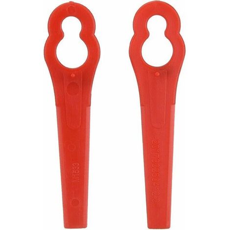 100 Ersatzmesser für Rasentrimmer, roter Kunststoff, 105 mm (1/2)