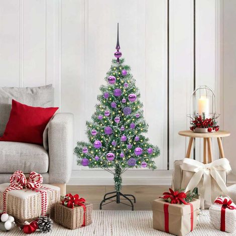 Teenpull – Künstlicher Weihnachtsbaum beschneit mit LED Licht 120 cm (1/5)