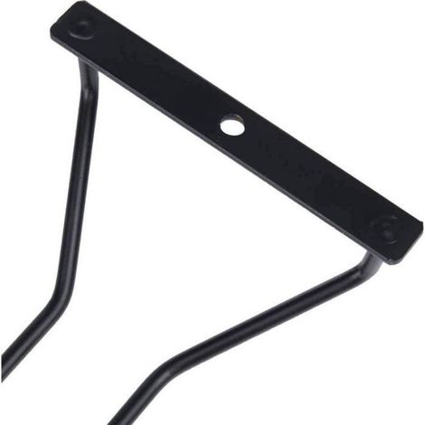 Porte-verres à vin sous meuble, en métal noir, support pour verres à pied sous étagère, 35,5 cm (14 pouces), lot de 2 (1/4)