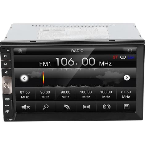 Autoradio MP5 HD 7 pouces avec radio FM, écran tactile numérique 2DIN, ports USB/carte mémoire et Bluetooth (1/5)