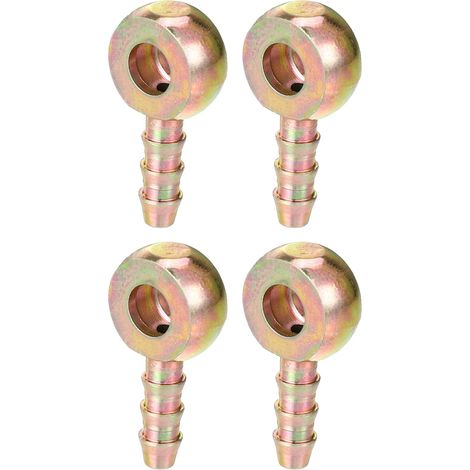 Raccord De Tuyau À Barbure De Boulon De Banjo  6mm ID 6mm OD, Adaptateur De Ligne De Frein Et Carburant, Avec Barbures, Universel, Système De Freinage Et Moteur (1/5)