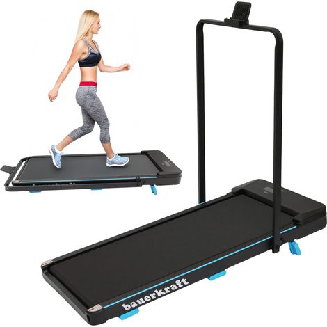 Tapis roulant pieghevole Bauerkraft per uso domestico con display e supporto per telefono