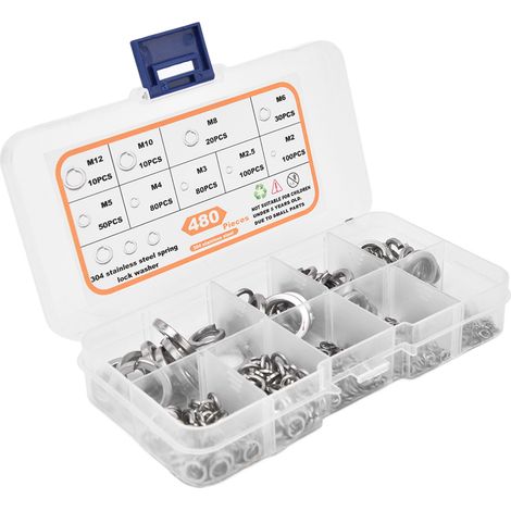 Kit de 480 rondelles plates en acier inoxydable, haute performance et étanchéité optimale. (1/5)
