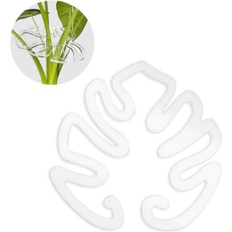 Ensemble de 10 supports pour tiges de plantes, support en plastique pour Monstera deliciosa, support pour tiges de plantes grimpantes d'intérieur, accessoires de culture en crochet (1/5)