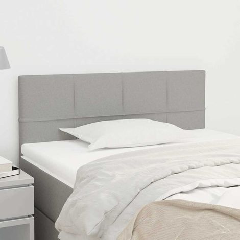 vidaXL Cabecero de tela gris claro 80x5x78/88 cm (1/5)