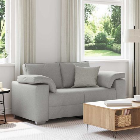 Zweisitzer-Sofa Wolkengrau 160 cm Stoff