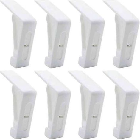 Stück weiße Tischdeckenclips aus Kunststoff für Gartentische - Verstellbare Federclips für Picknicktischdecken im Garten (1/5)