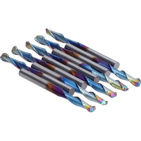 Set mit 10 Kugelkopf-Fräsern, blauer Schneide, 3,175 x 17 mm, einzeln in Plastikbeuteln verpackt. (1/5)
