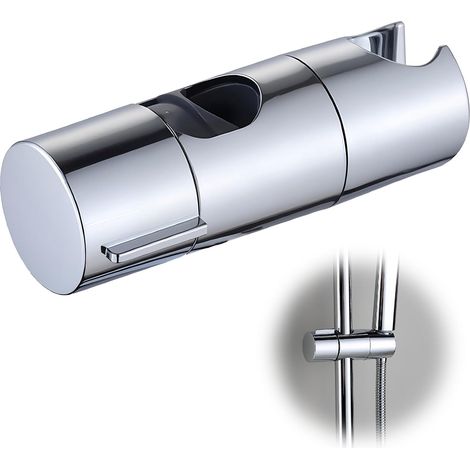 Soporte ajustable para cabezales de ducha de 18 a 25 mm, soporte universal, no requiere perforación, rotación de 360°, cromado. (1/5)