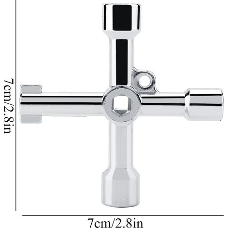 Clé triangulaire multifonctionnelle à trous ronds pour armoire électrique d'ascenseur (1/5)