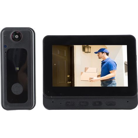 Gistuch – 1080P HD WLAN-Video-Türklingel – 170°-Weitwinkelkamera – Zwei-Wege-Audio – Nachtsicht bis zu 10 m – ABS (1/5)