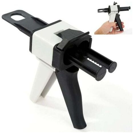 50ml Epoxy Resin Dispenser - Static Mixing Head - 1:1/2:1 Ratio - Manual Applicator Gun (50ml, as shown) (1/4)