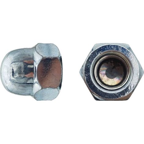 50 Ecrous Borgnes M16 mm - DIN 1587 - Zingué blanc - D-Work