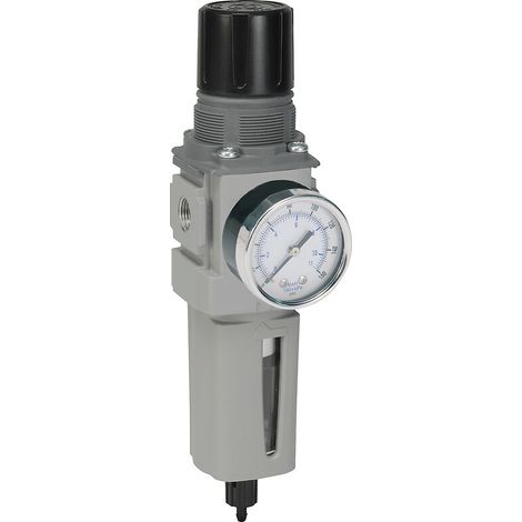 Filtre régulateur série P31 purge semi-automatique. manomètre carré. 1-4 BSPP cylindrique - PARKER HANNIFIN FRANCE SAS