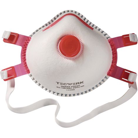 Mascarilla  de  protección  respiratoria  Snake  FFP3/V  NR  con  válvula  de  exhalación  TECWERK (1/4)