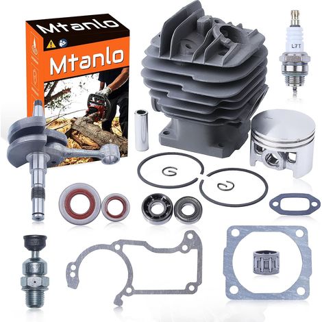 Piston de cylindre grand alésage 44,7 mm pour tronçonneuse Stihl MS260 026 PRO, pièces de rechange avec kit de joint de vilebrequin, kit de joints d'huile, roulement à aiguilles, bougie d'allumage, bo (1/5)