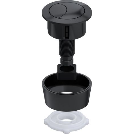 Kit de double bouton poussoir de chasse d'eau universel pour trou de couvercle de 20 mm. 40 mm. 50 mm. 60 mm (noir mat) (1/5)
