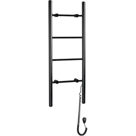 Sapho Handtuchheizkörper - Elektrischer Handtuchhalter Karbo 40x112 cm, schwarz matt KB904 (1/5)