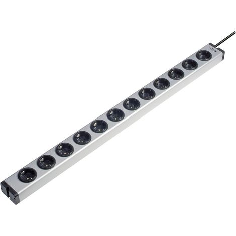 Ehmann 0600x00122031 Steckdosenleiste 12fach Aluminium Schutzkontakt 1 St.