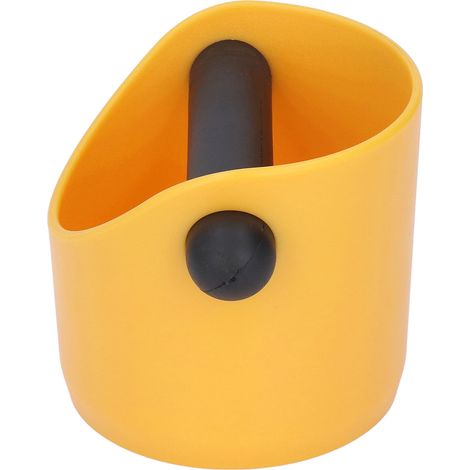 Boîte à marc de café jaune avec barre, bac de vidange en plastique caoutchouté pour bar et cuisine (1/5)