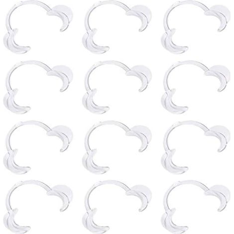 Ecarteur de Boca, 12 Piezas Separadores Dentales Transparentes Desechables en Forma de C, Abre Labios en Forma de C para Inspección Oral, Tratamiento, Blanqueamiento Dental, Juegos Familiares (1/5)