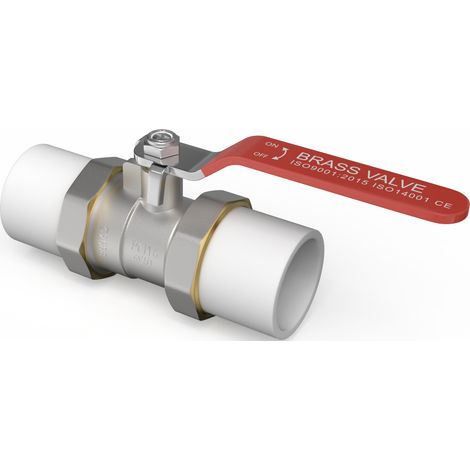 Mexen PPR Kugelhahn mit Verschraubungen PP geschweißt für PPR-Rohre 25 x 25 - W97350-25-00