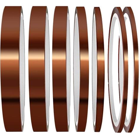 Ruban Isolant Électrique En Polyimide Résistant À La Chaleur Pour Soudure Impression 3D Et Pcb - 5 Rouleaux (1/5)