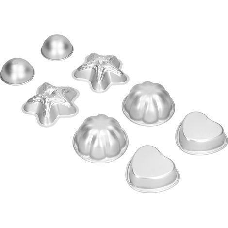 Moule à sels de bain en alliage d'aluminium, en forme de boule, de cœur et de pétale, pour la cuisson de gâteaux (lot n° 15) (1/5)