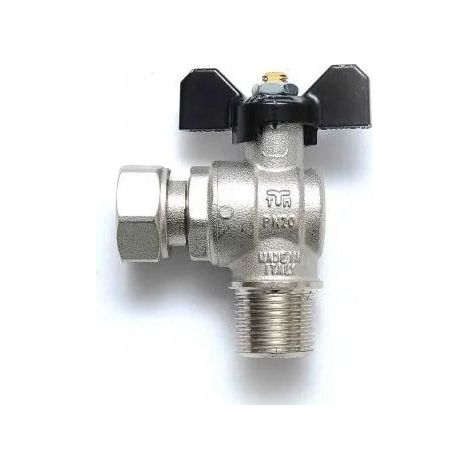 Tiemme - Valvola/Arresto Acqua A Squadro 3/4" Con Girello